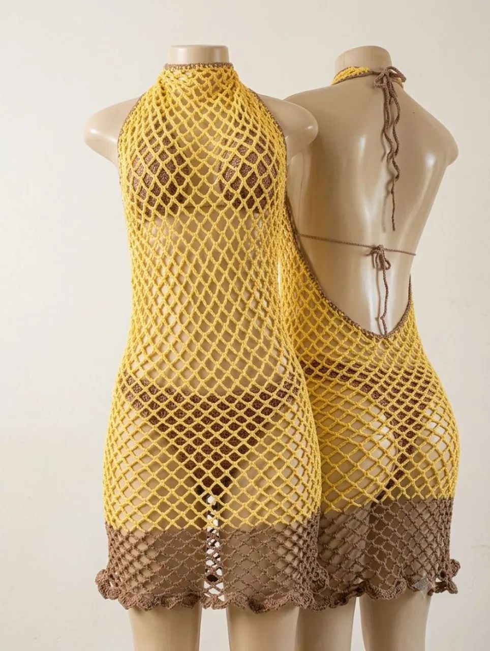 Vestido de crochê artesanal 