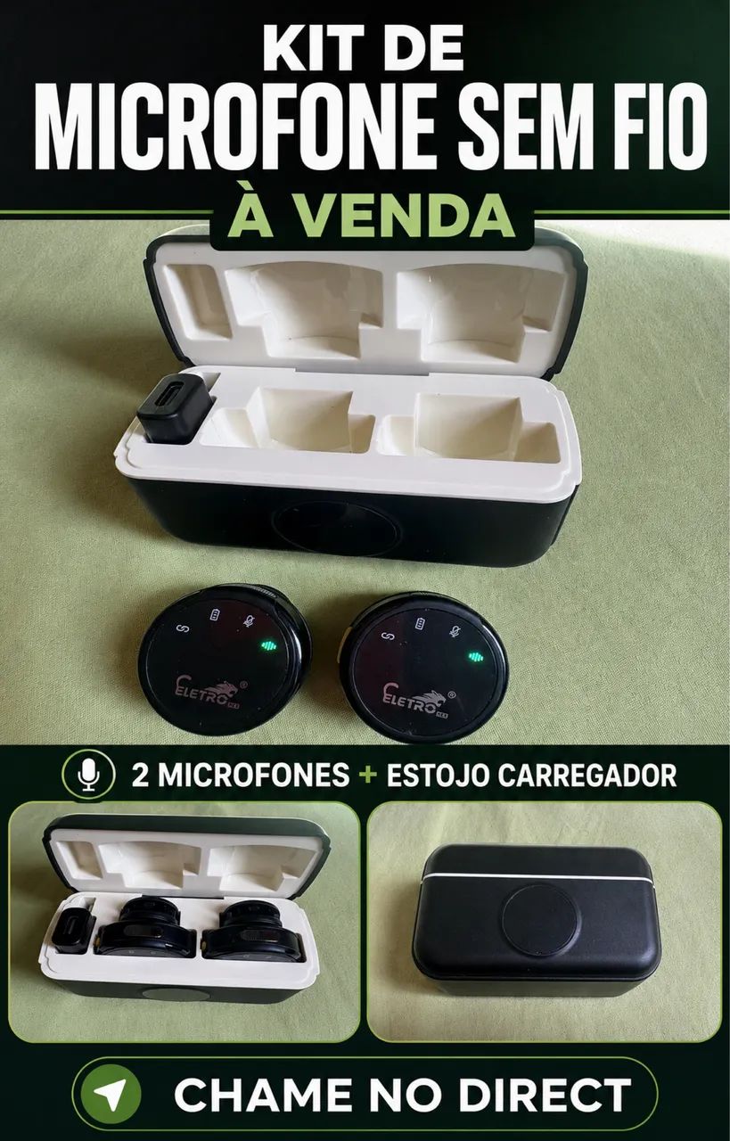 Kit microfone sem fio 