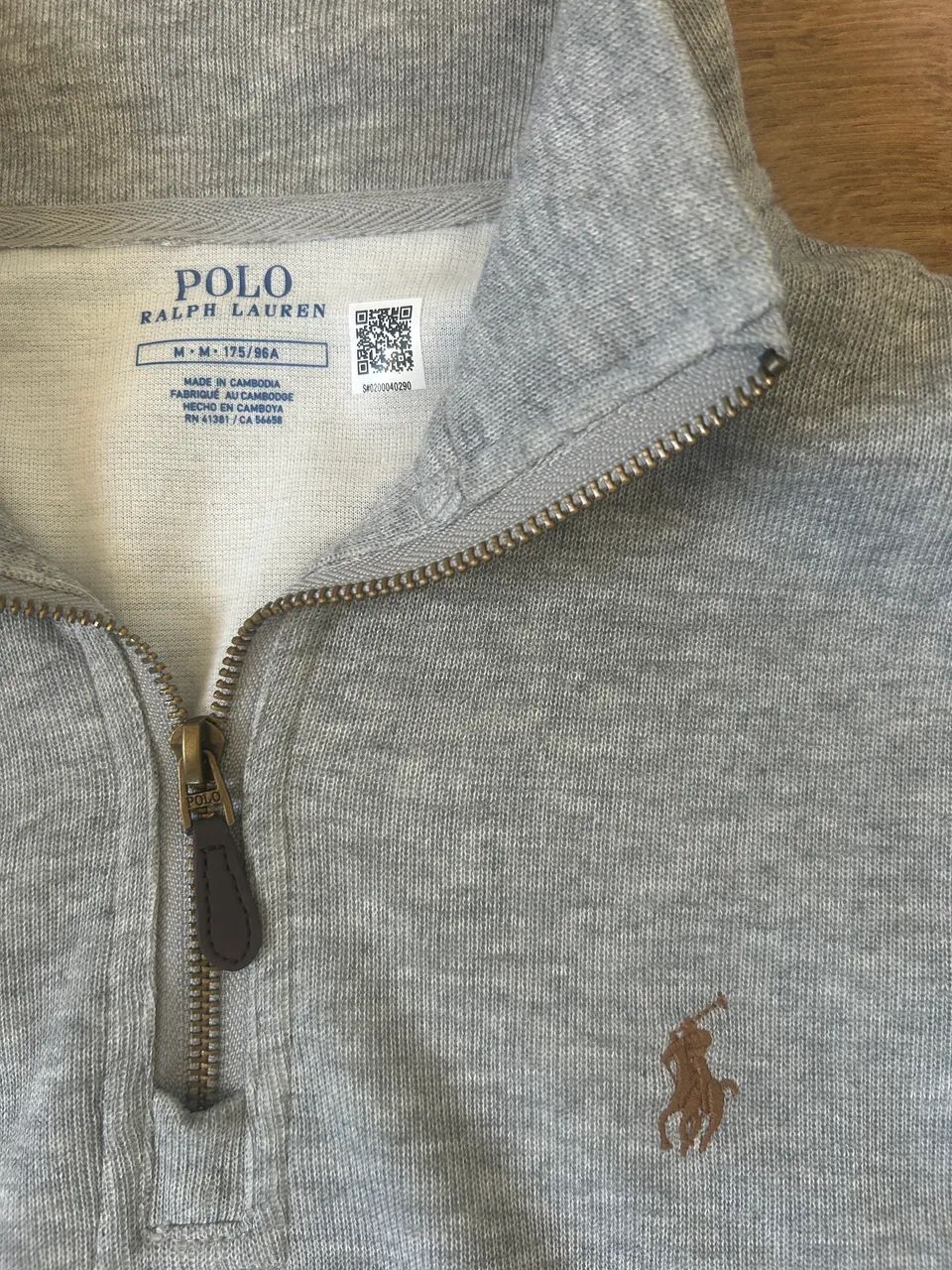 Suéter quarter zip Ralph Lauren cinza M - Foto 3