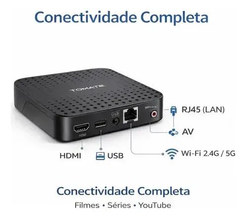 Tv Box Uni Tomate Mcd-125 4k Android 10 Com Visor Digital De Voz - Foto 3