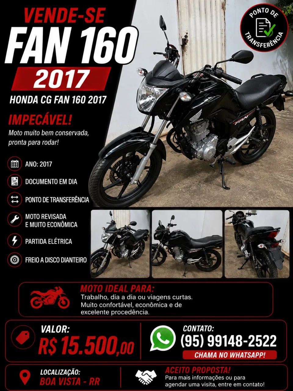 VENDE- SE FAN 160 2017