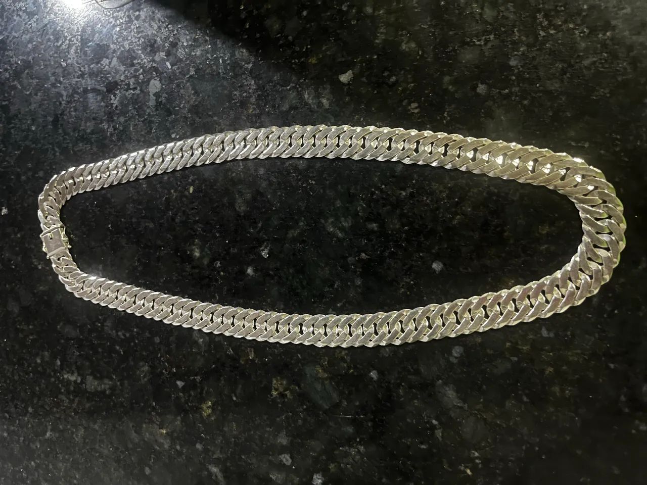 Prata 925 18 MM por 75 CM. Elo duplo!