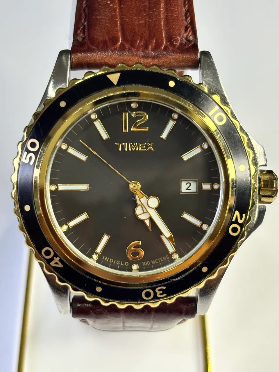 Timex Indiglo Two-Tone Diver Style