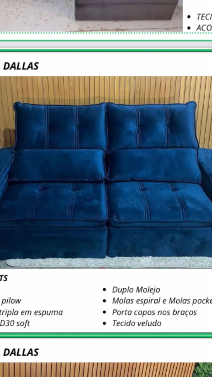 Sofá reclinável dará 