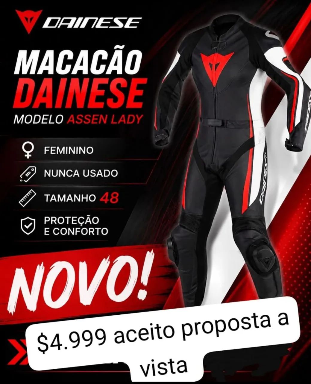 Macacão dainese novo top 