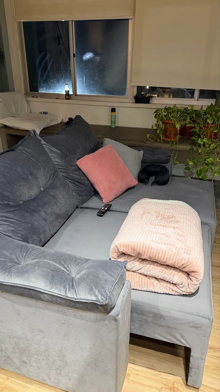 Sofa 2 lugares cinza - Foto 2