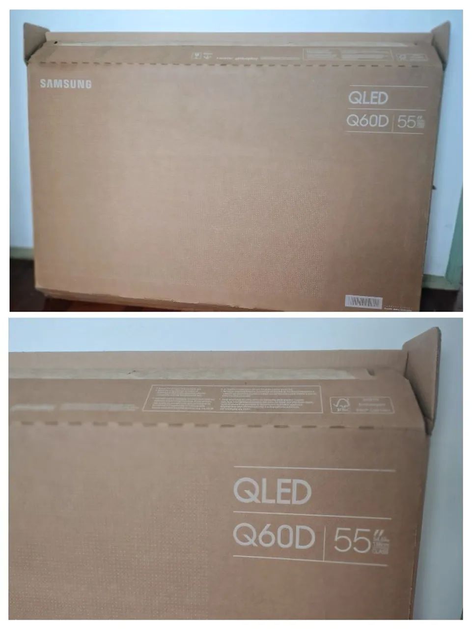 Caixa de papelão resistente para TV de 55 polegadas.<br> - Foto 2