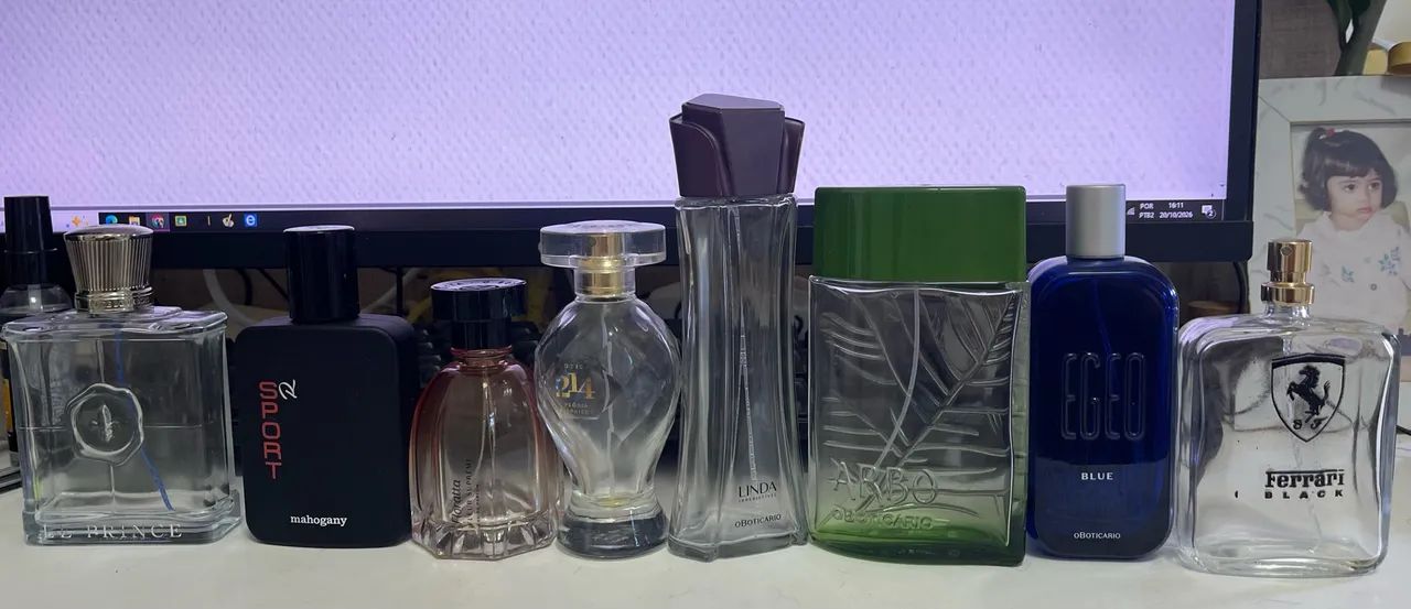 Frasco vazio perfumes 