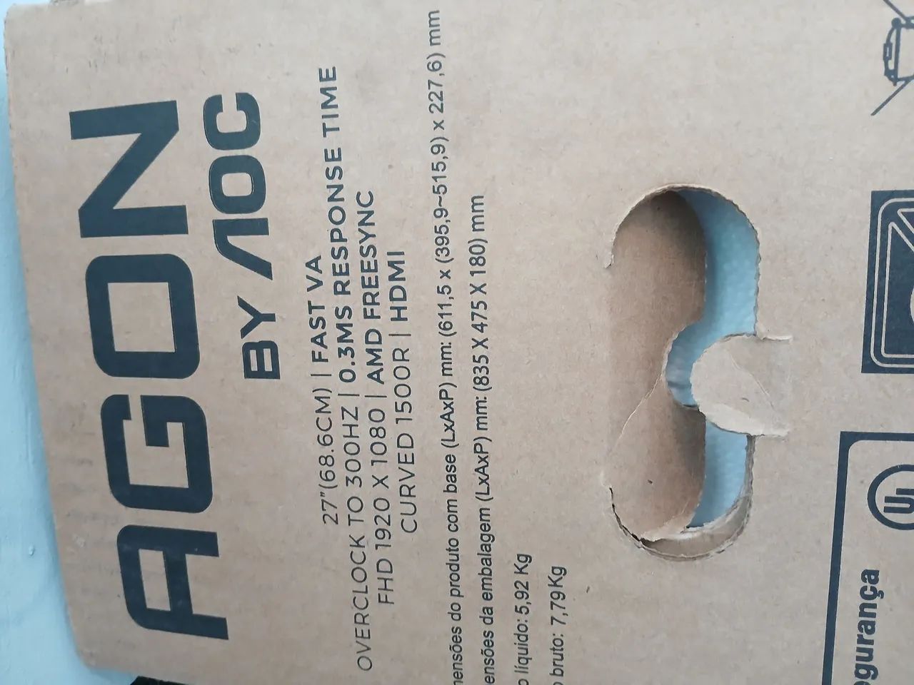 Monitor gamer AOC AGON Curvo 27p - Foto 2