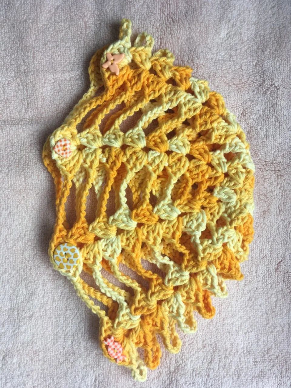 Headpiece / Touca de Crochê Laranja Mesclado Divertida - Foto 2