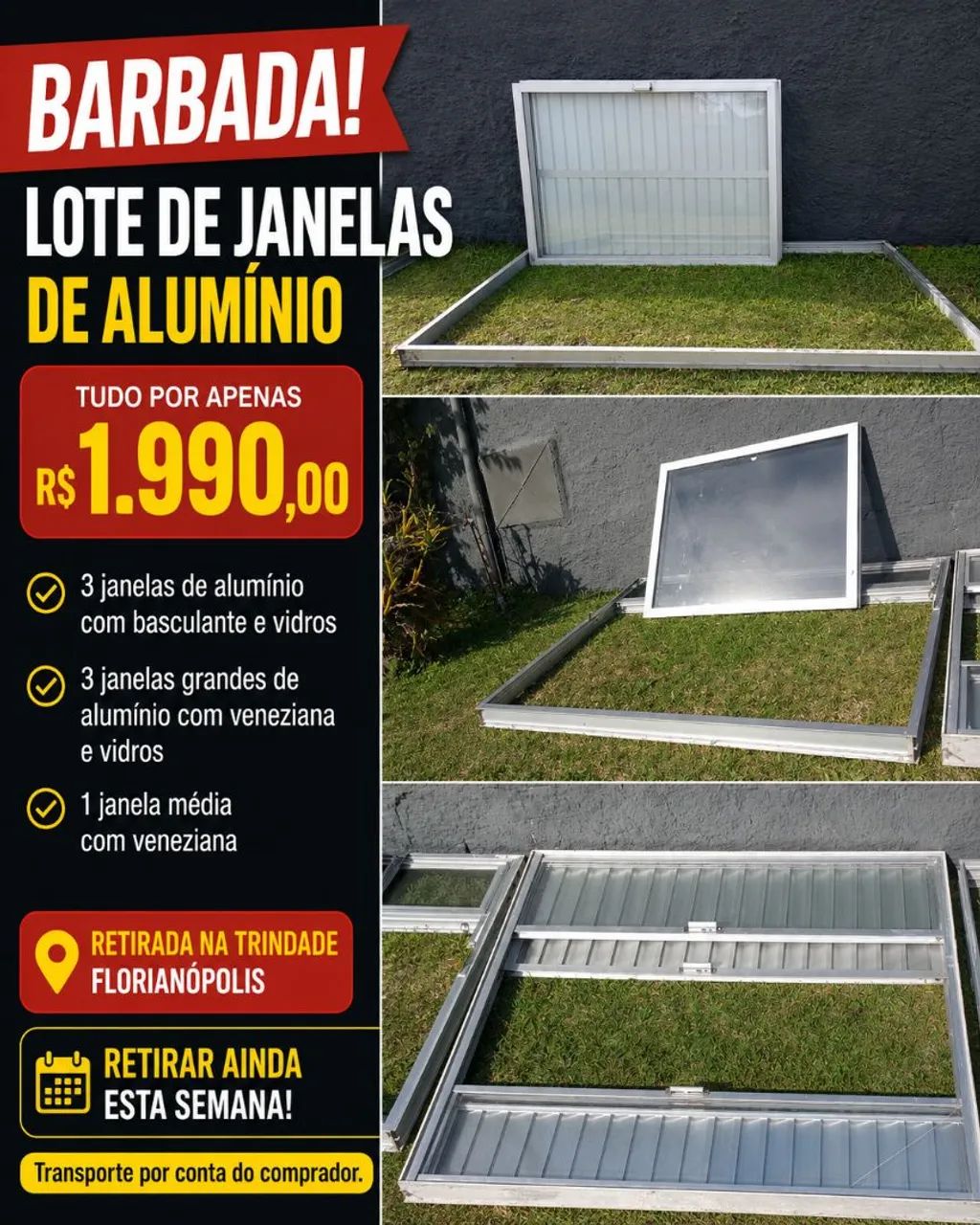 Combo janelas de alumínio