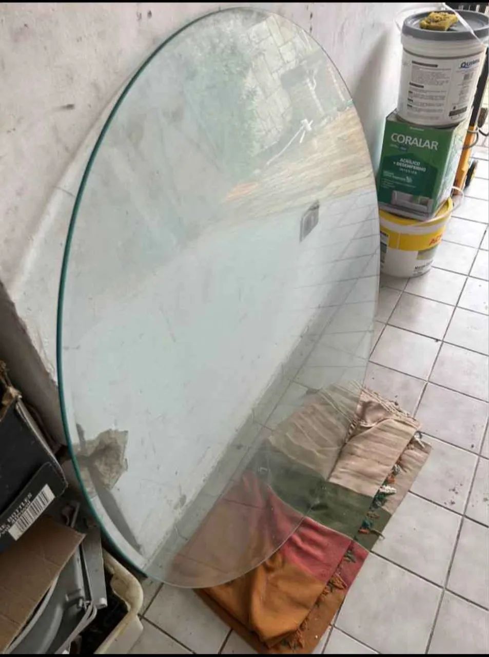 Tampo de Vidro redondo para mesa 