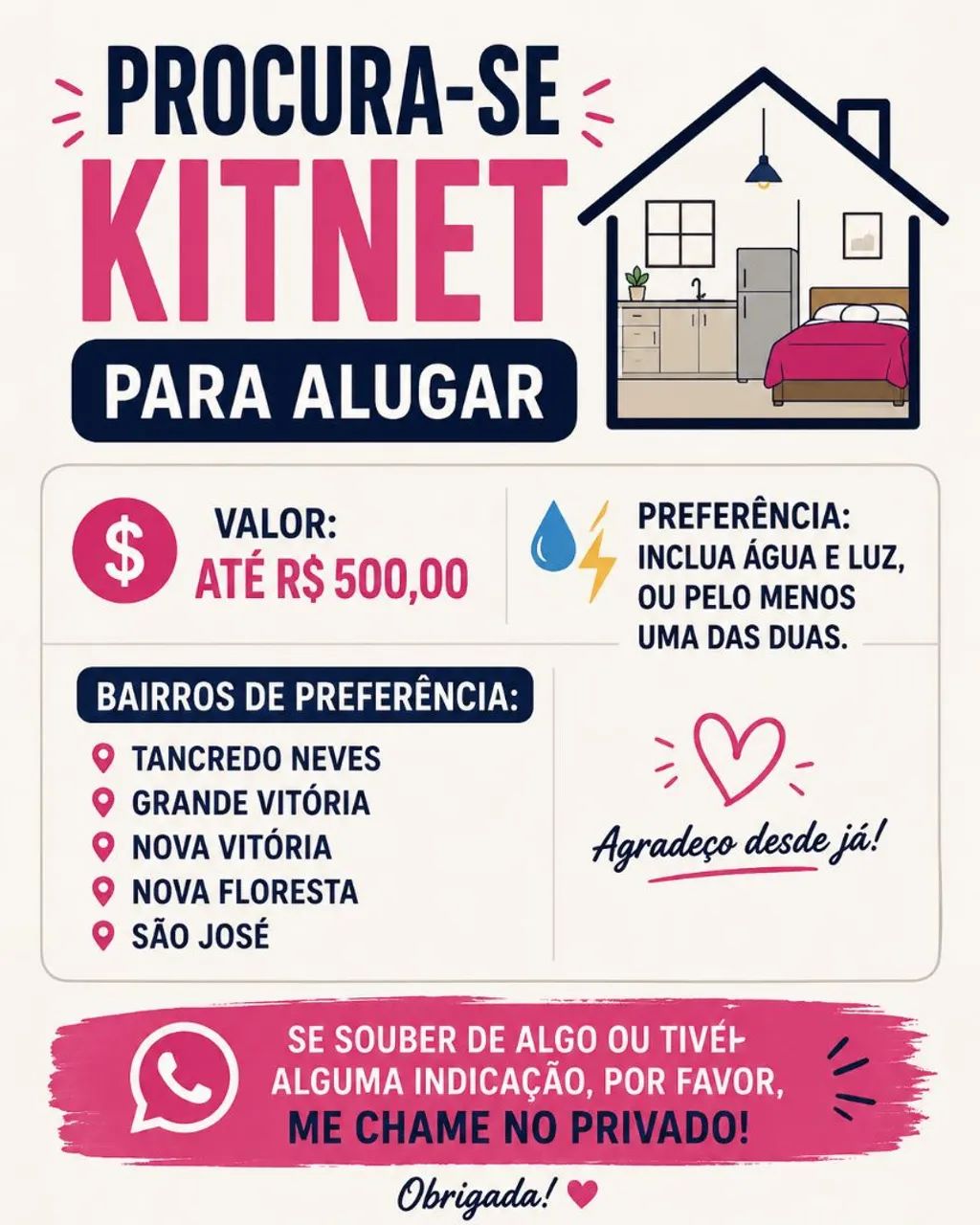 Procura-se kitnet 