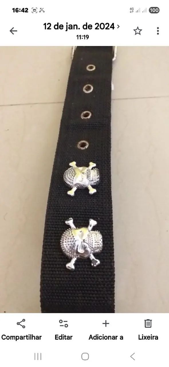 Coleira exclusiva reforçada para cães de grande porte. 