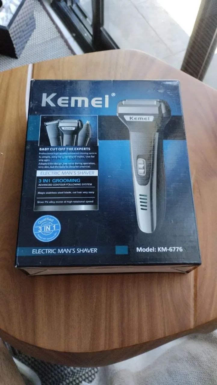 Barbeador elétrico 3 em 1