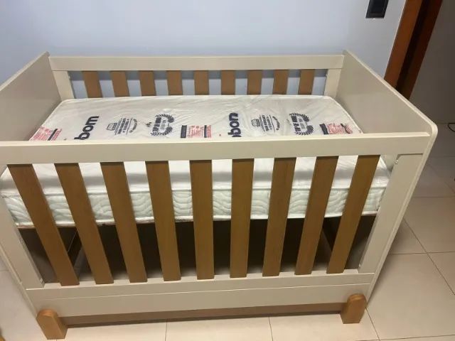 Berço lótus marca reller novo, com colchão Ortobom  - Foto 5