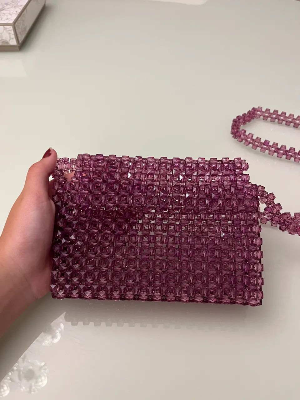Bolsa miçanga roxa  - Foto 3
