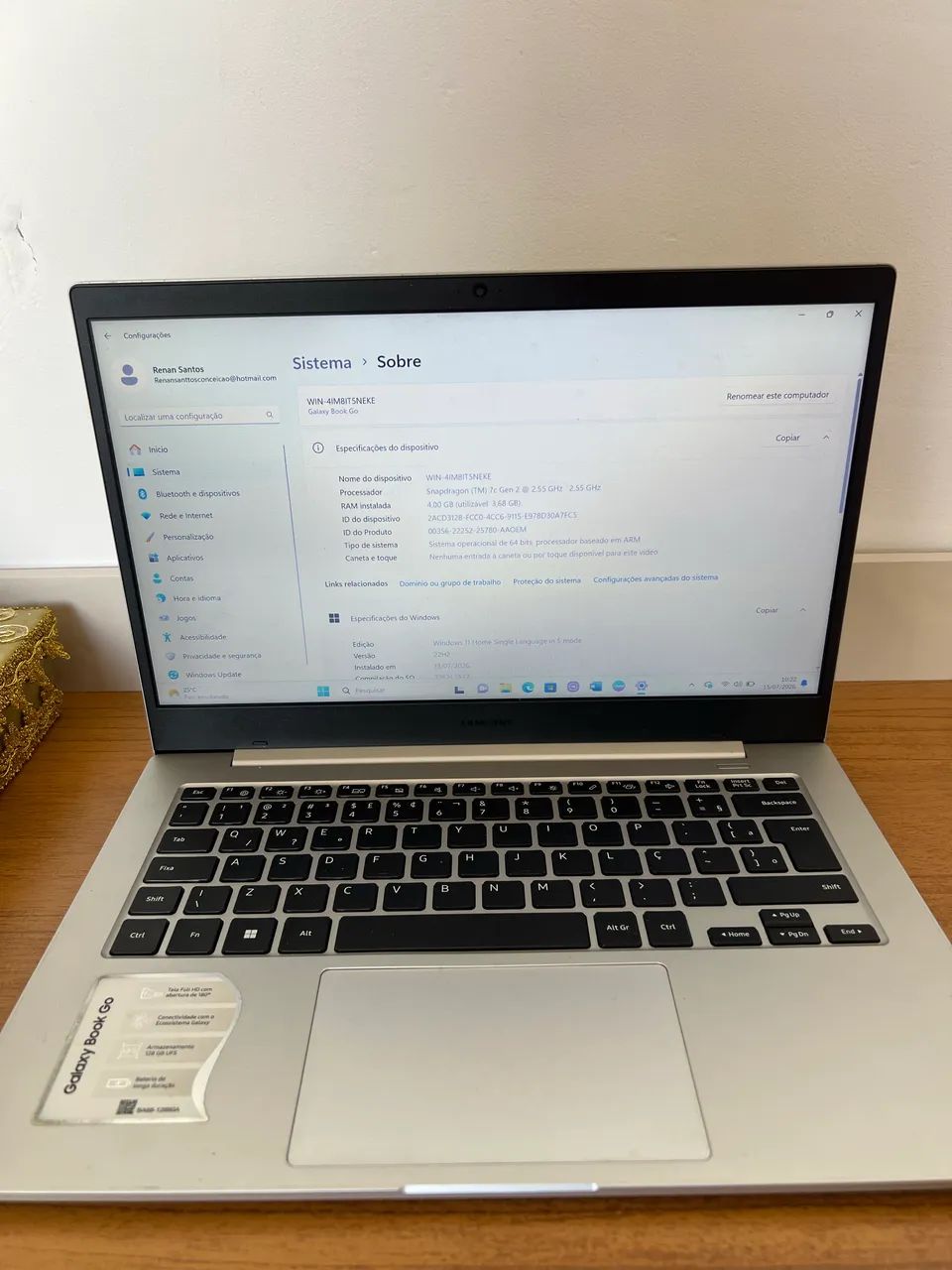 NOTEBOOK SAMSUNG GALAXY BOOK GO - Foto 4