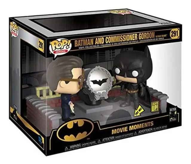 Batman E Comissário Gordon E Bat-sinal C/ Luz #291 Pop Funko