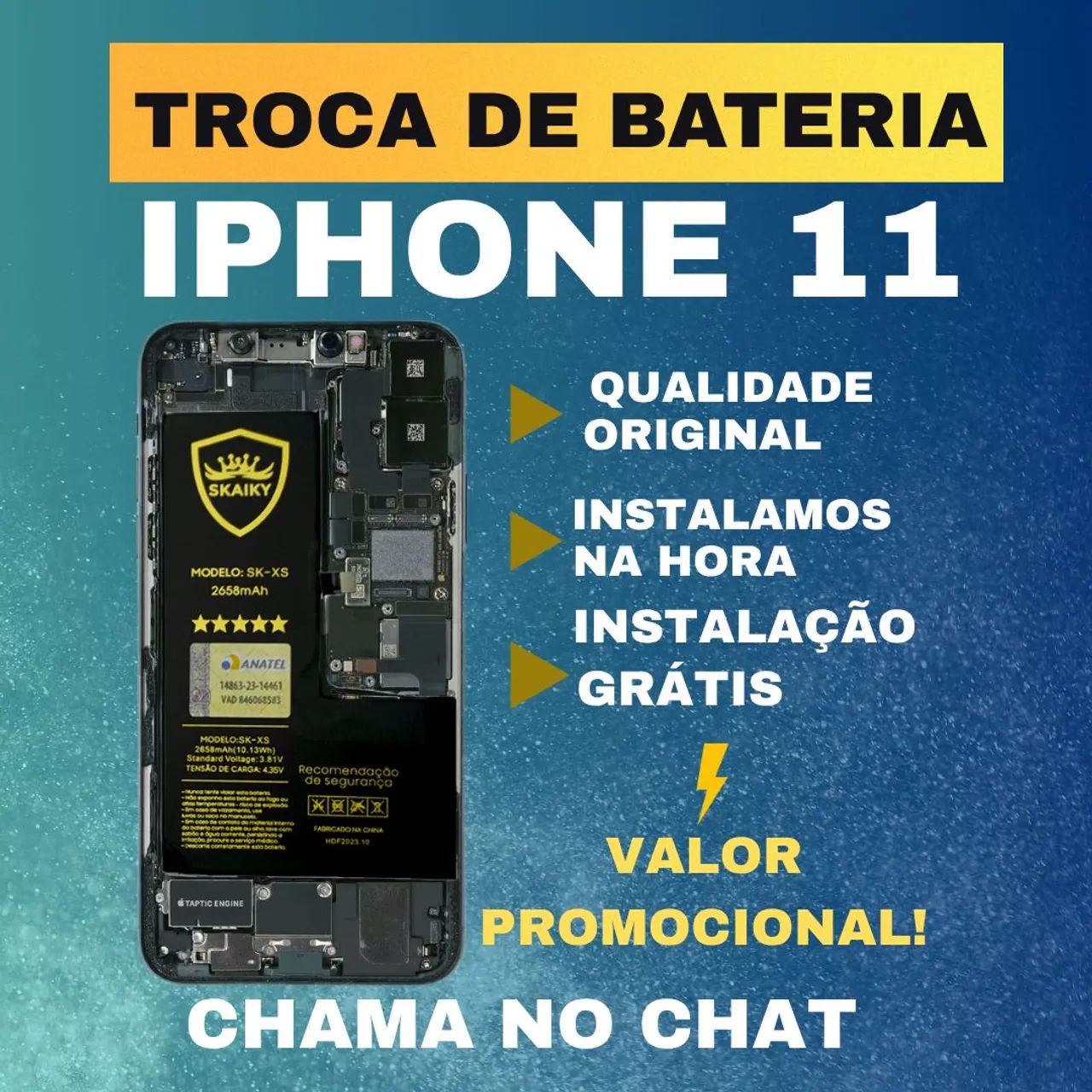 Bateria iPhone 11 Original Skaiky Nova lacrada 