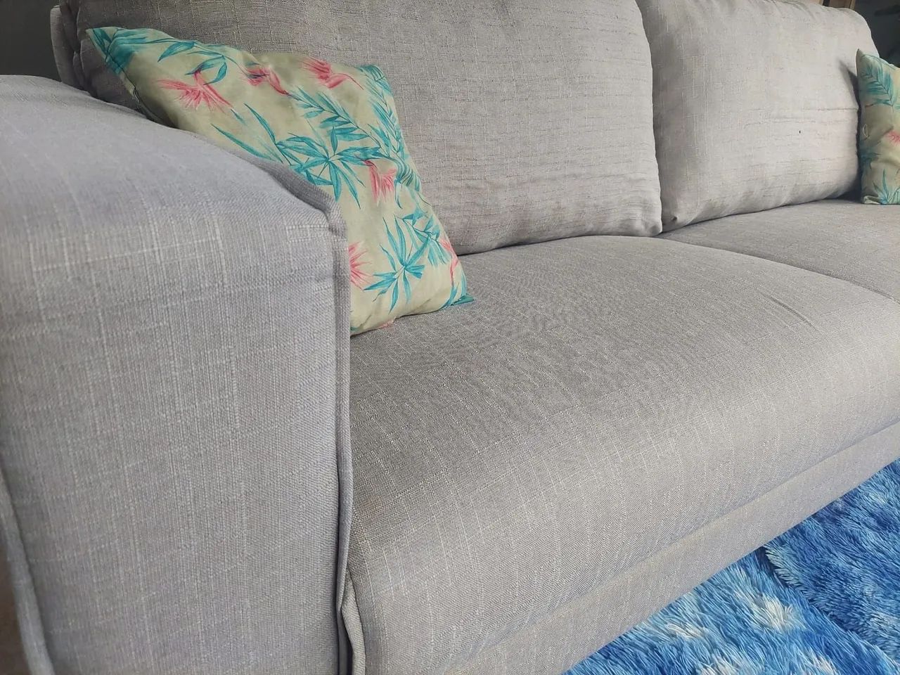 VENDO  SOFA TECIDO EM LINHO - Foto 5