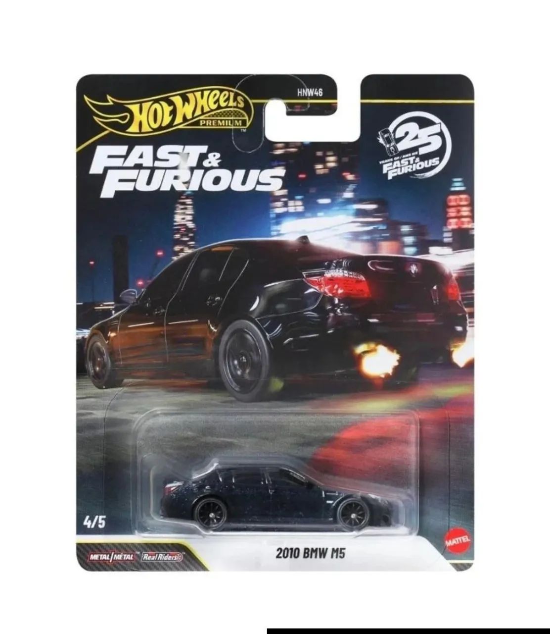Hot Wheels 2026 BMW M5 Preto "Velozes e Furiosos 25º Aniversário" Q JHW62-7B