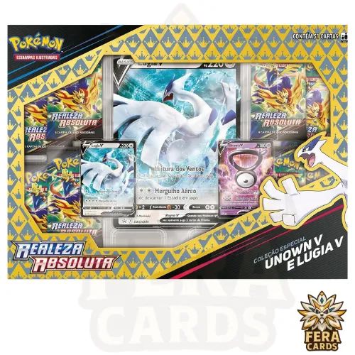 Box Realeza Absoluta Unown-V e Lugia-V - Pokémon TCG - Foto 3