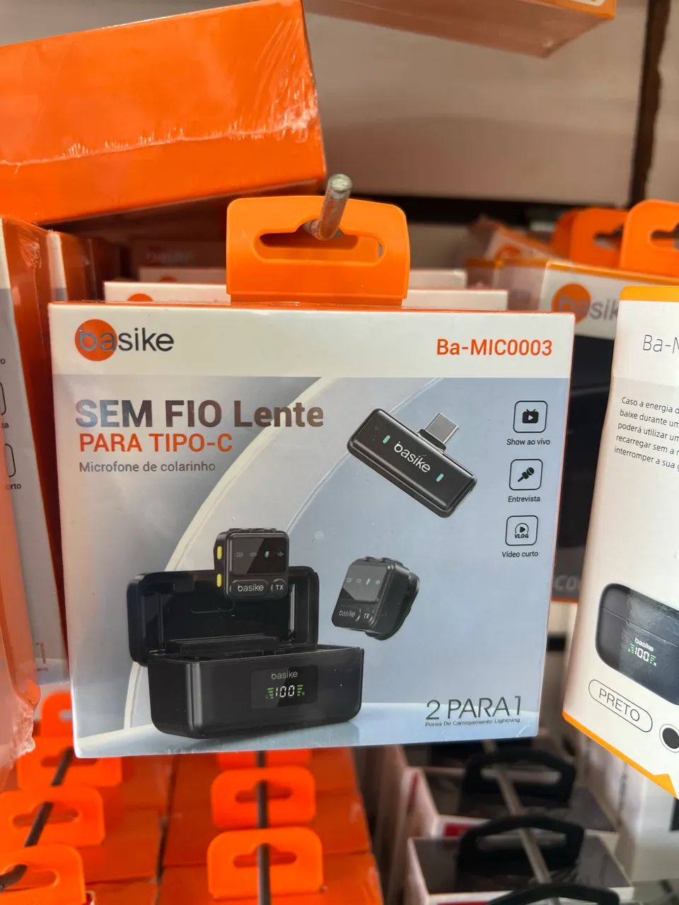 Microfone de lapela para Tipo-C 2em1 