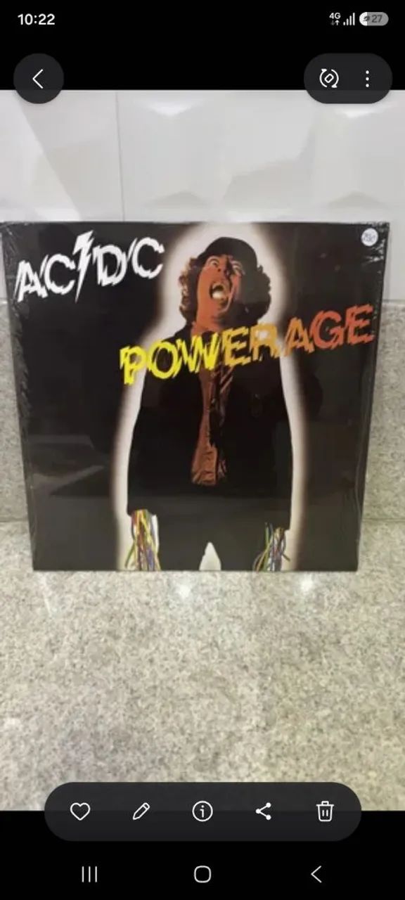 lp Vinil Powerage AC/DC nacional 1978 ZERADAÇO