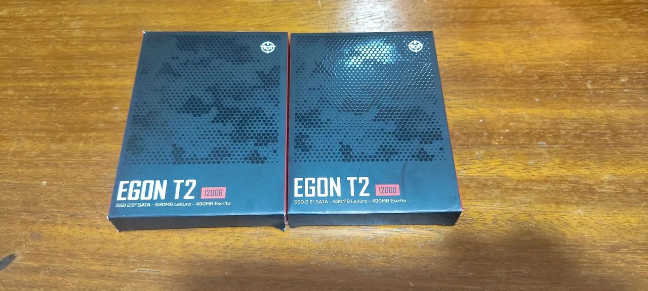 02 SSDs EGON T2 120GB SATA III Novos na Caixa - 530MB/s