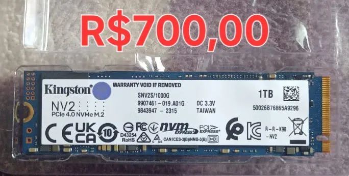 SSD Nvme Kingston NV2 1Tera