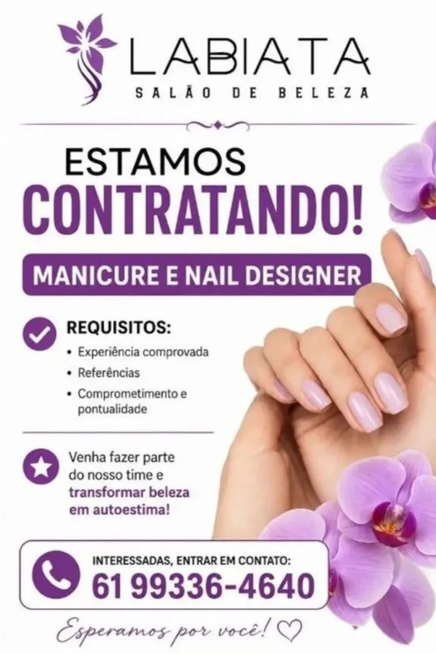 Manicure e Nail Designer.