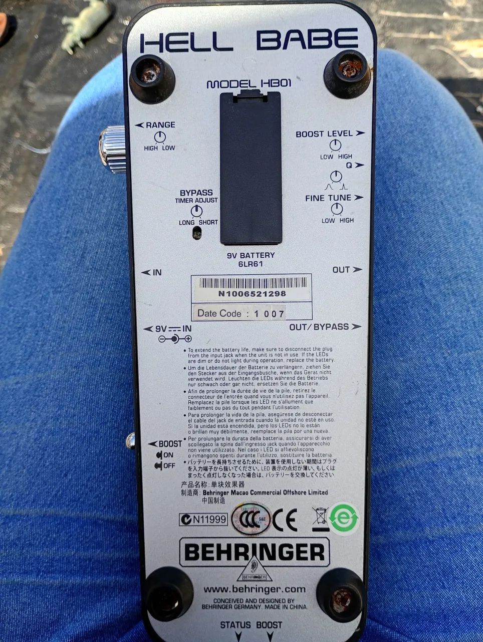 Pedal Wah Behringer Hell Babe HB01 - Foto 2