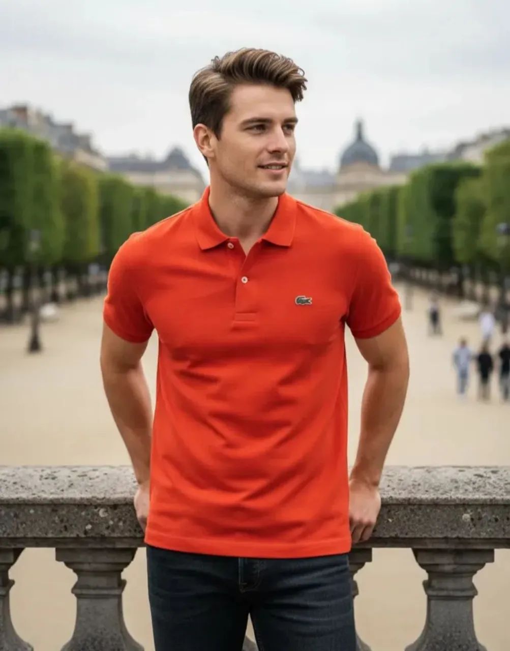 Camisa Polo Lacoste Laranja M