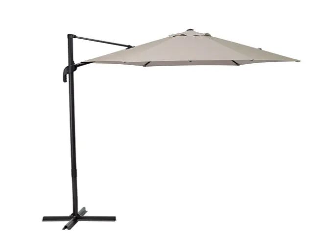 Ombrelone lateral Naterial 2,89 m articulável 360° + 4 contrapesos 