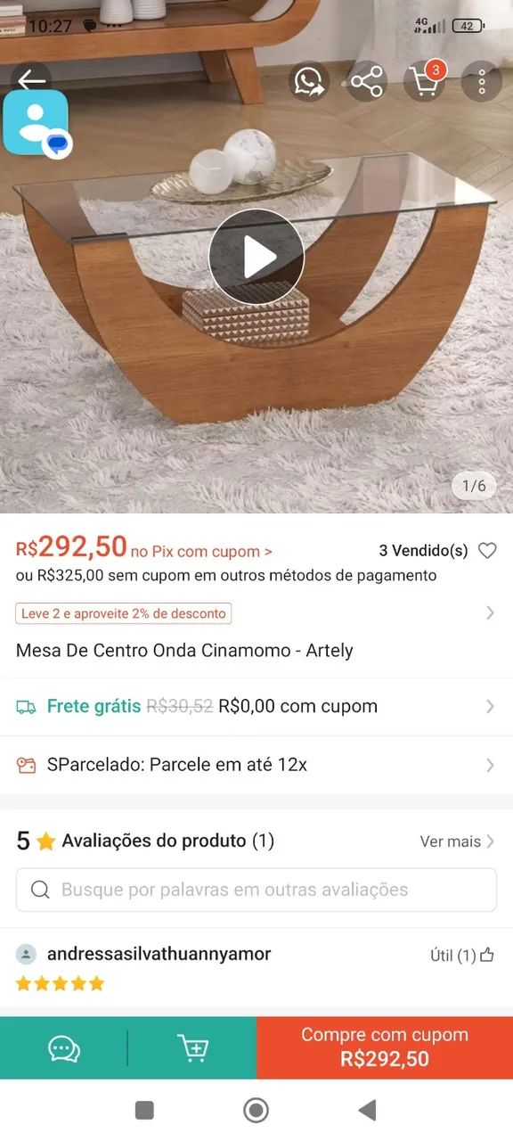 Mesa de centro sala
