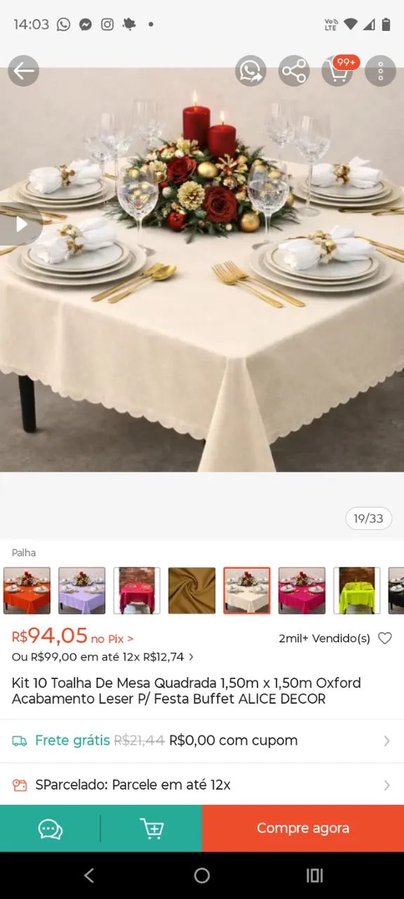 Toalhas de mesa 