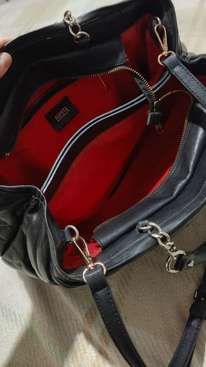 Bolsa Schutz original de couro legítimo  - Foto 4