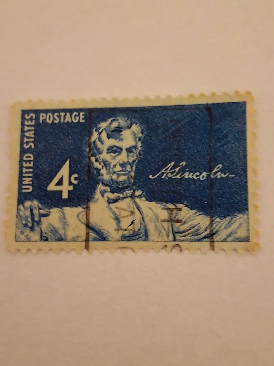 Antiguidade Selo EUA 4 c. Abraham Lincoln 