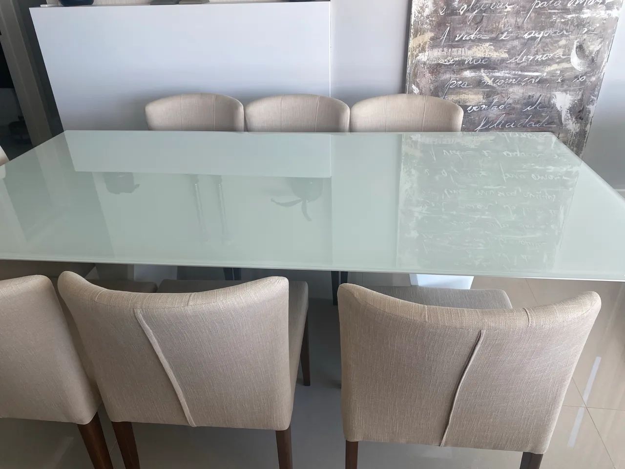 Mesa jantar 8 lugares e 8 cadeiras  - Foto 5