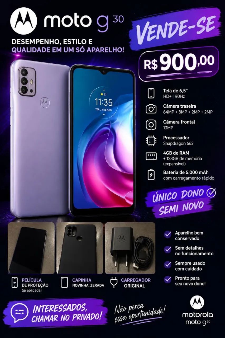 Celular moto g 30 