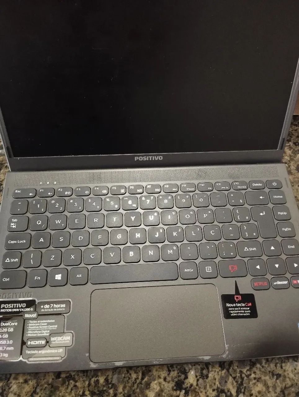 NOTEBOOK POSITIVO COM DEFEITO, IDEAL PARA RETIRAR PEÇAS OU REVENDA  - Foto 5
