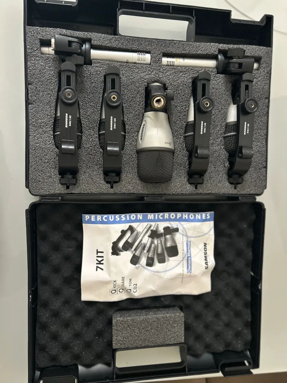 Kit Microfones Bateria Samson 7KIT Completo + Maleta | Estado de Novo