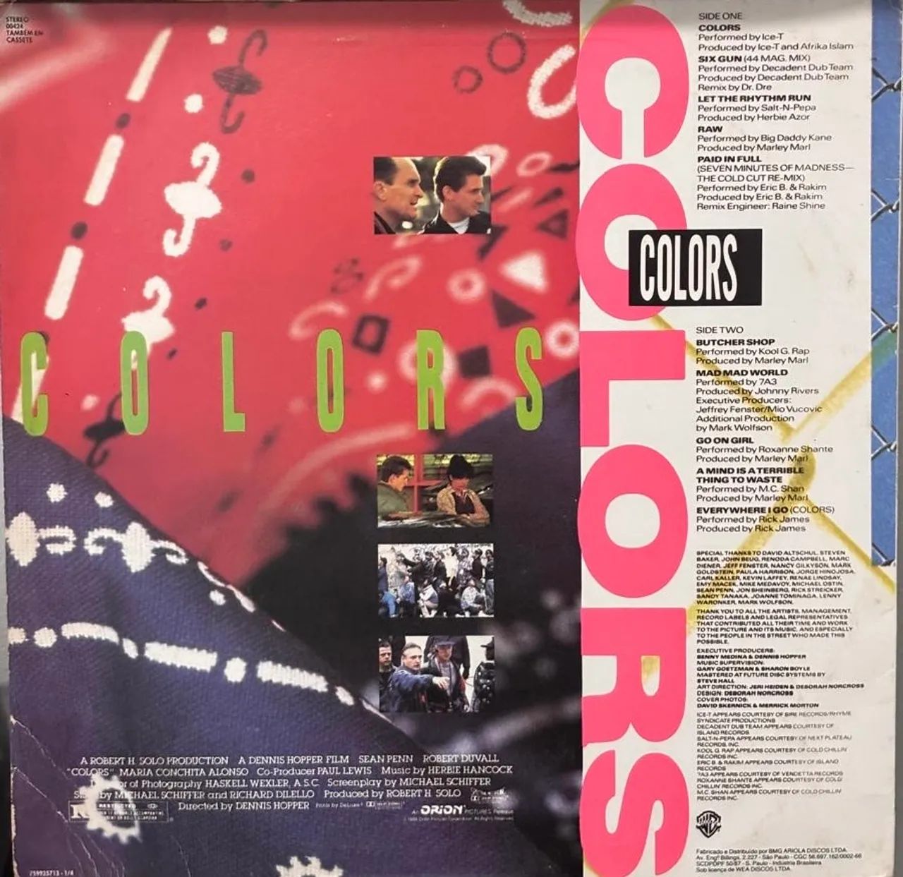 Colors As Cores da Violência Lp Vinil 1988 - Foto 2