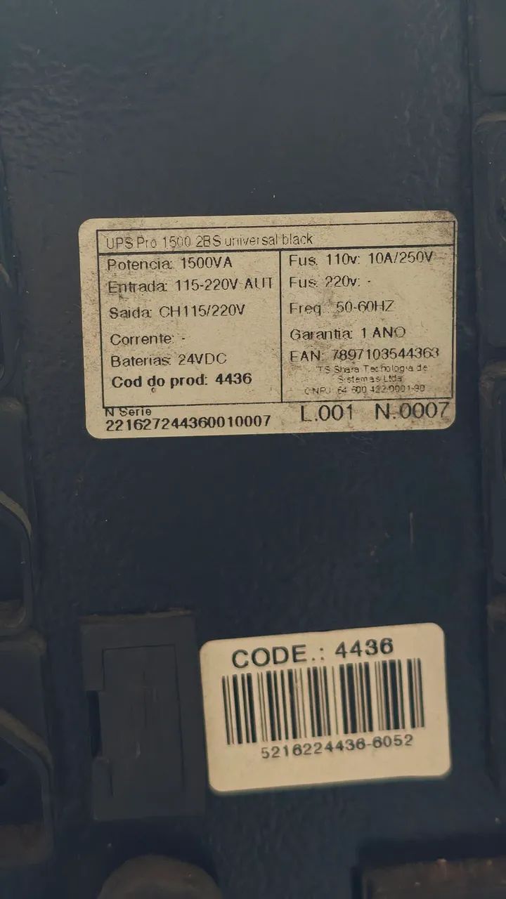 Vendo Nobreak TS Shara de 1500va com defeito  - Foto 4
