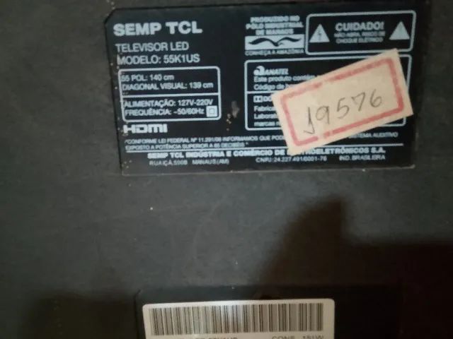 Tv Semp Toshiba sem áudio 55"