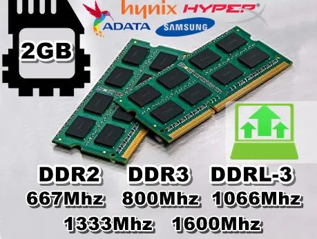 Notebook Antigo Lento? Dê um UP! Ram 2GB Notebook DDR2, DDR3 e DDR3L
