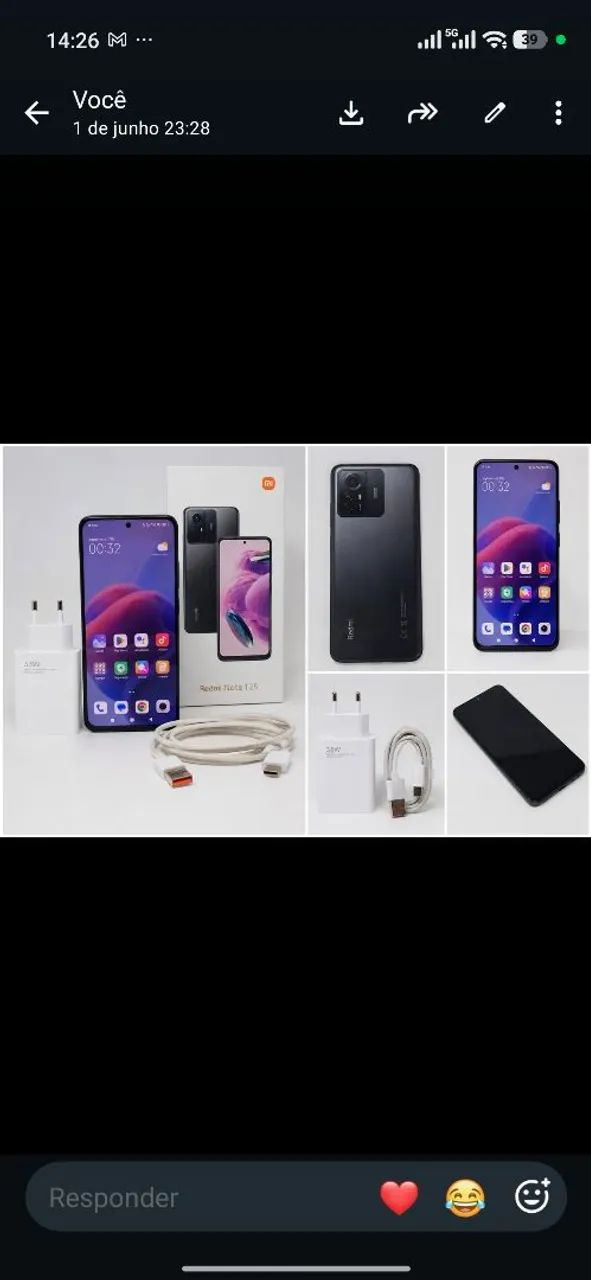Redmi 12s (carregador e caixinha)