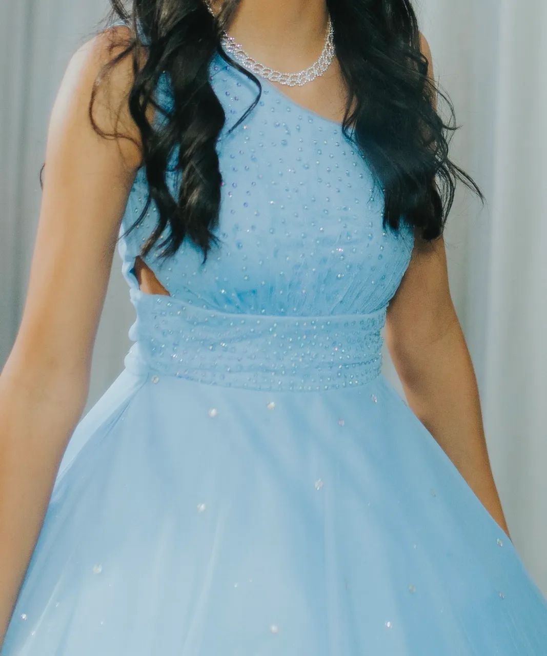 Vestido azul de debutante 15 anos - Foto 4