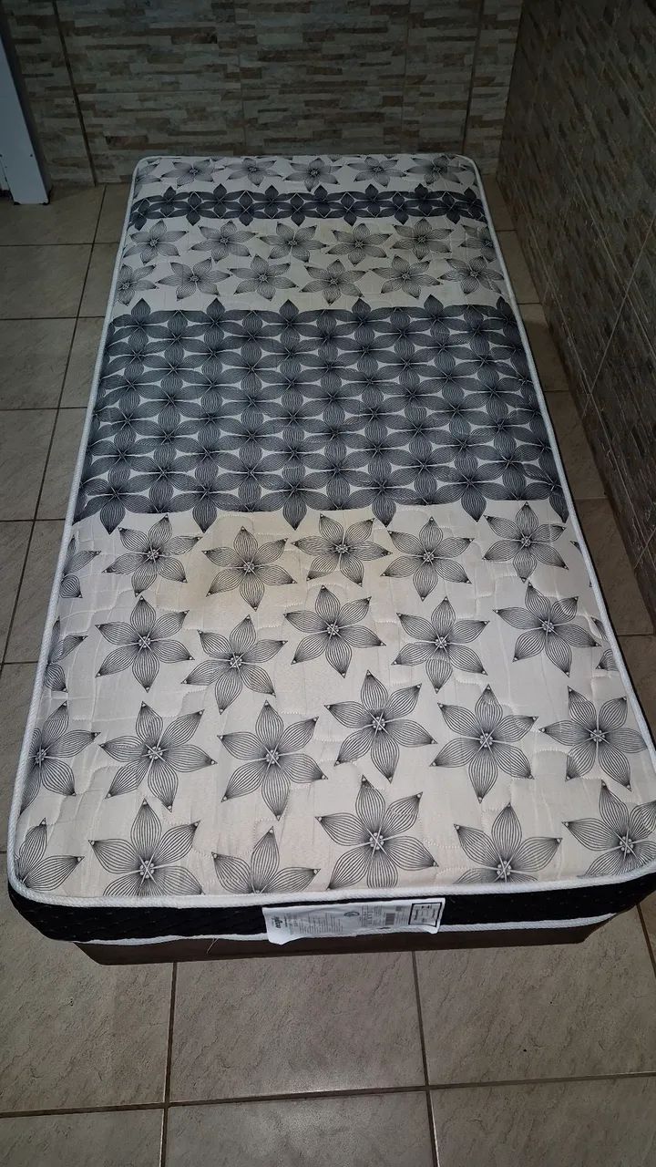 Cama Box de Solteiro com Colchão 